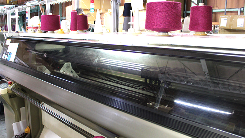 Knitwear is basically made on a knitting machine.