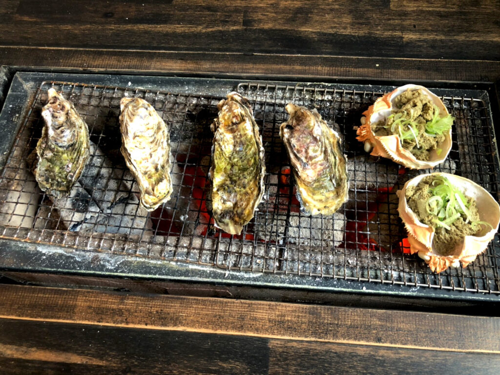 Eating Oysters in Japan! and go to "Kakigoya(Oyster restaurant)"
