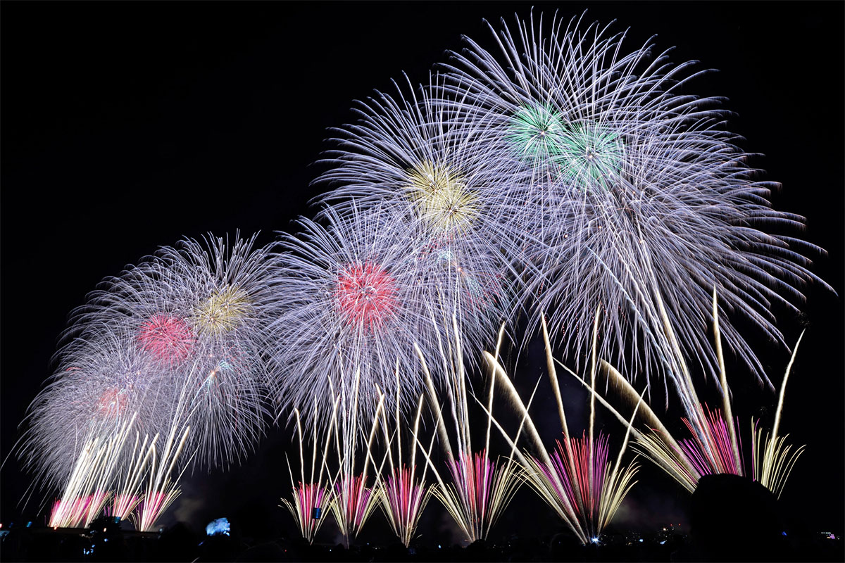 Hanabi taikai Fireworks festival in Japan