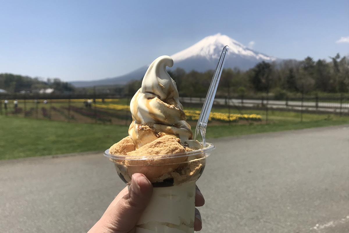 Shingenmochi soft serve ice cream