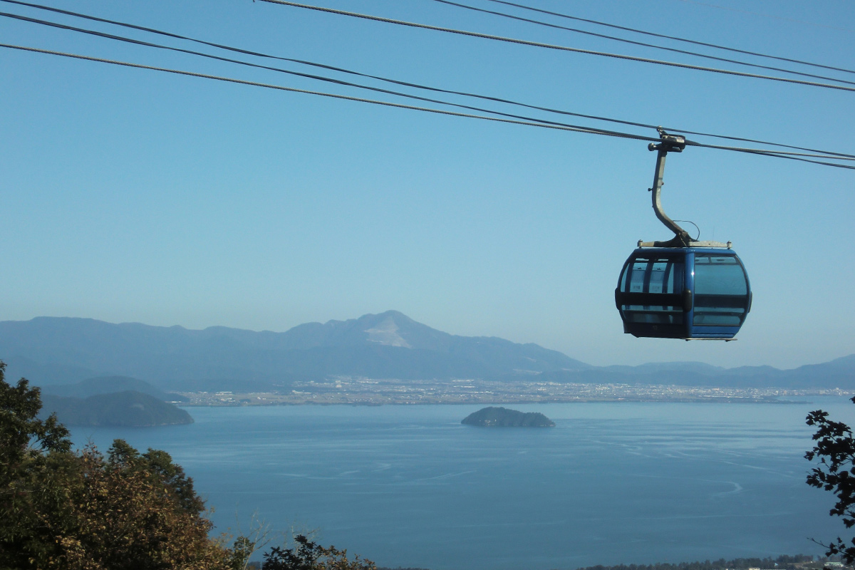 Panoramic view of Lake Biwa