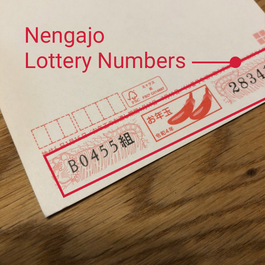 Post office-issued Nengajo have a "lottery number" at the bottom of the postcard.