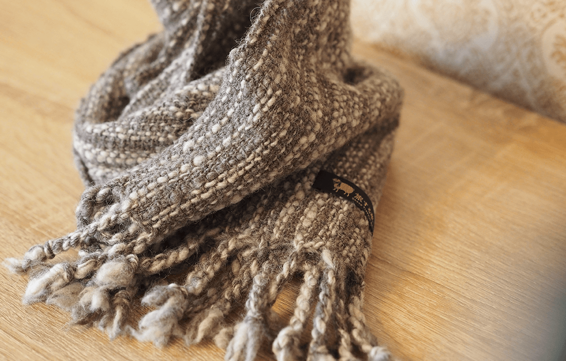 The spun yarn will be made into scarves and delivered to their homes at a later date.