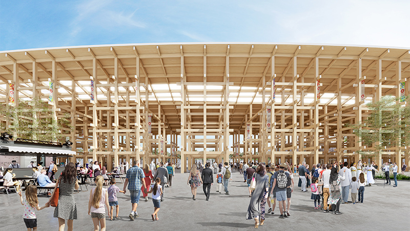 One of the highlights at the Expo Site is the Ring, one of the largest wooden structures in the world!