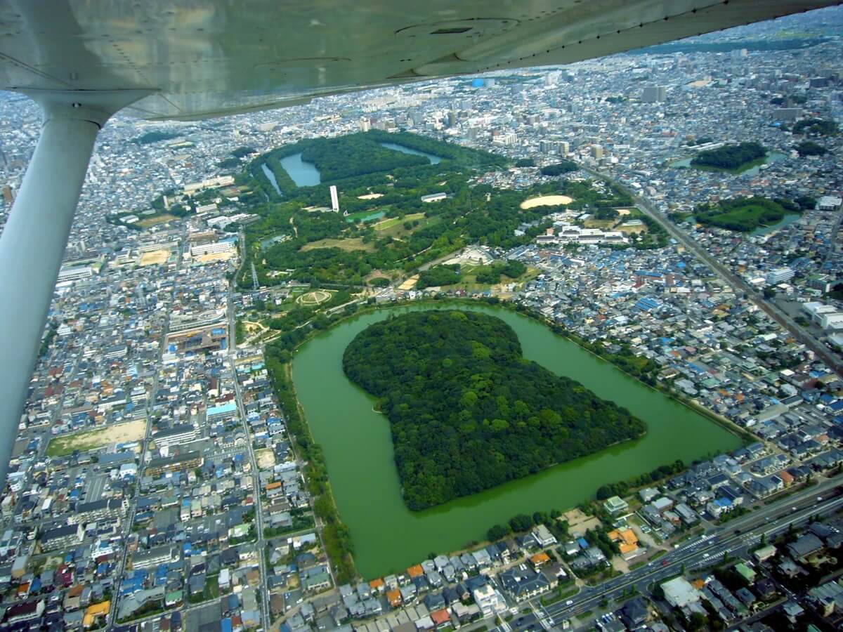 Sakai City Tomb seen from above