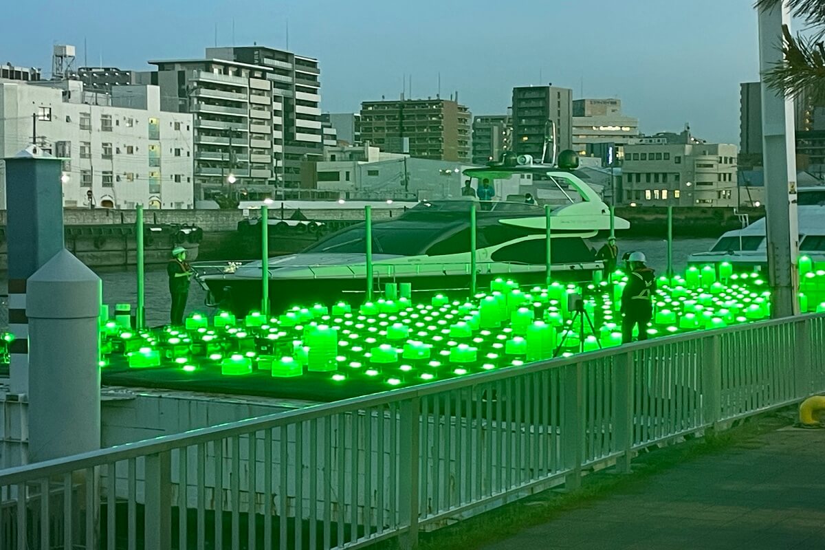 Drone changed from red to green light