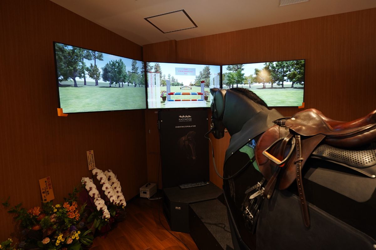 Horse Club Ginza, Japan's first studio-style riding club where visitors can experience horseback riding while staying indoors