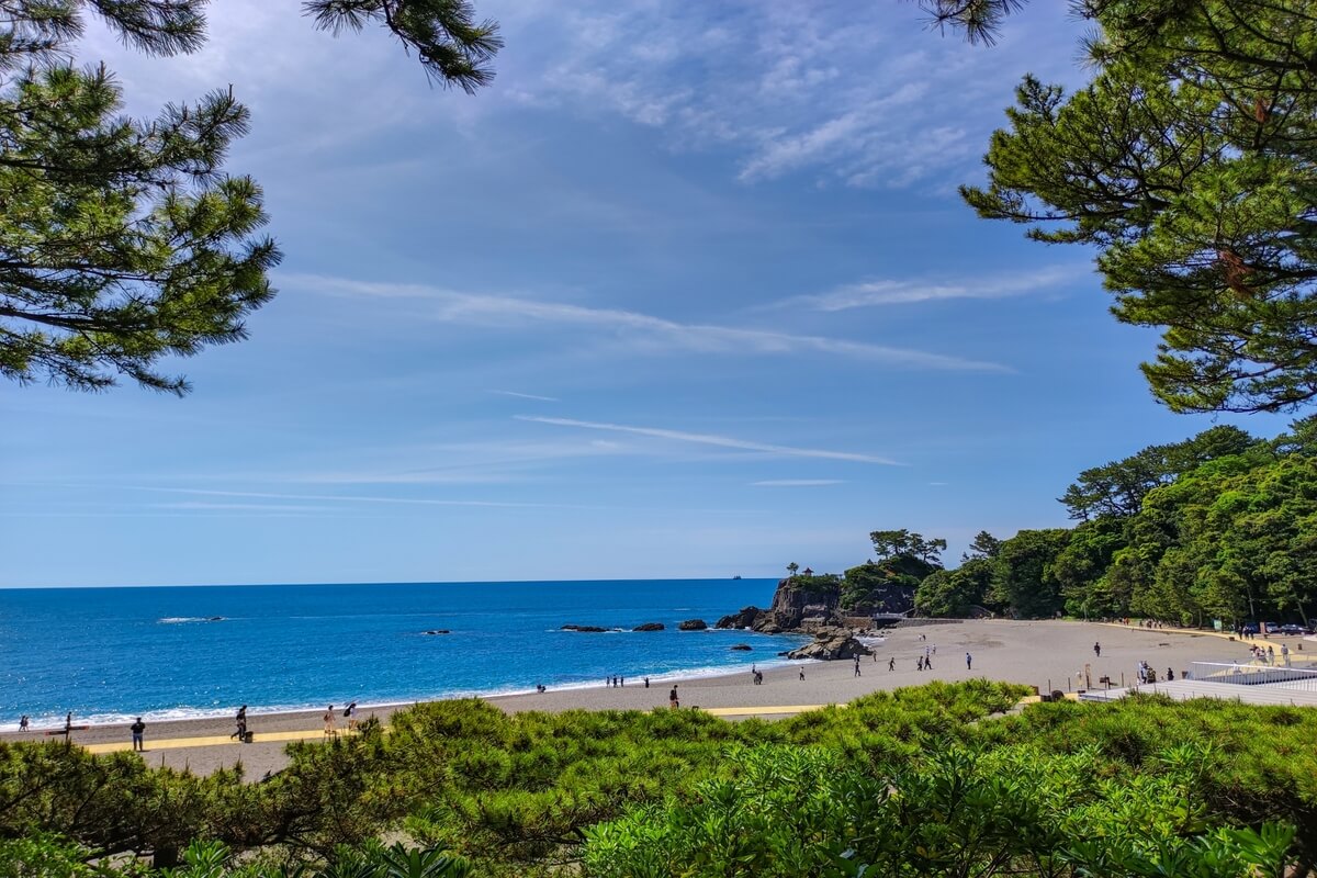 Katsurahama Beach, one of Kochi's most famous scenic spots