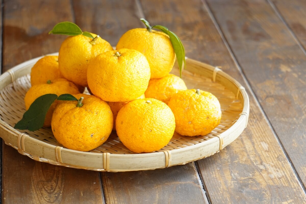 Yuzu, a highly aromatic citrus fruit