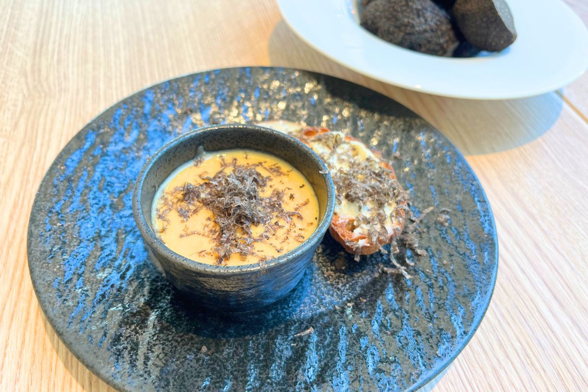 The “French Black Truffle Scrambled Eggs” is one of the most popular menu items