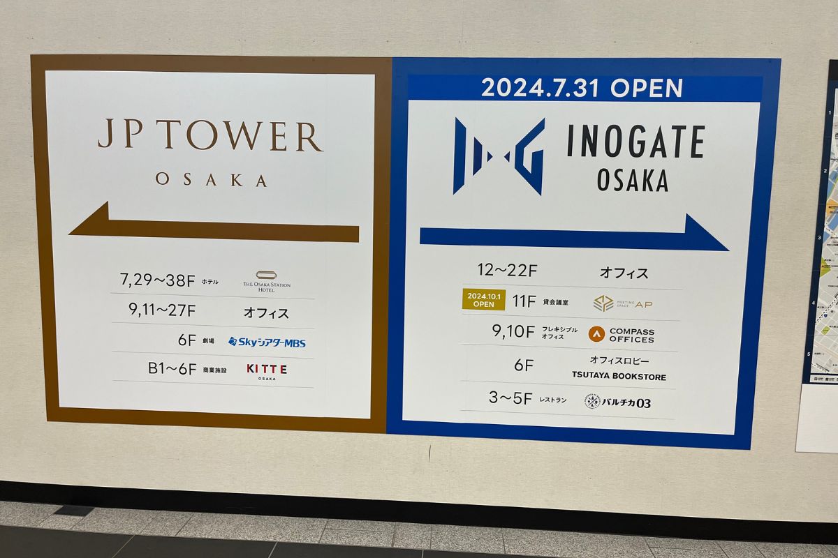 “KITTE Osaka” and “INOGATE Osaka” Information