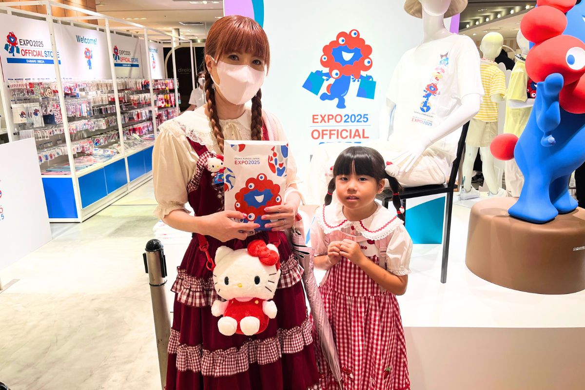 Parents and children dressed in Sanrio Codes