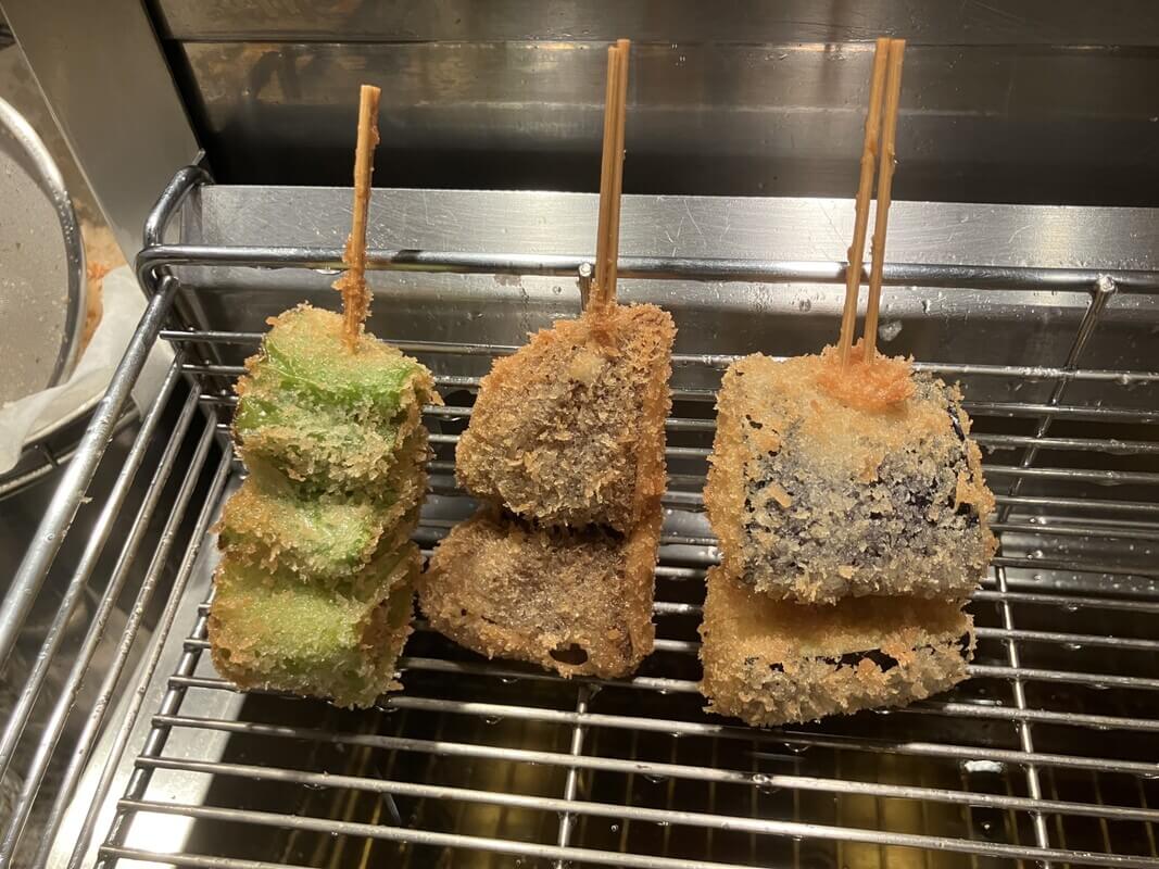 Popular Kushikatsu Bar Kei's Vegetable Kushikatsu