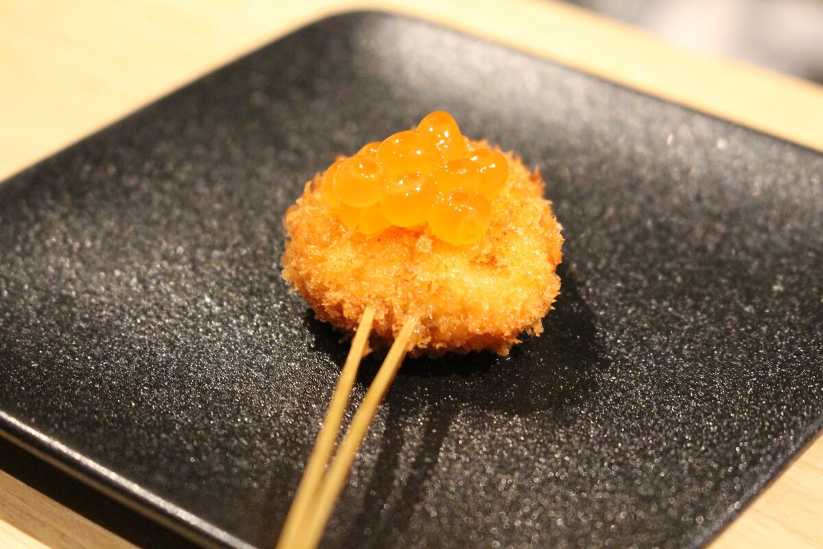 Kushikatsu with a light texture