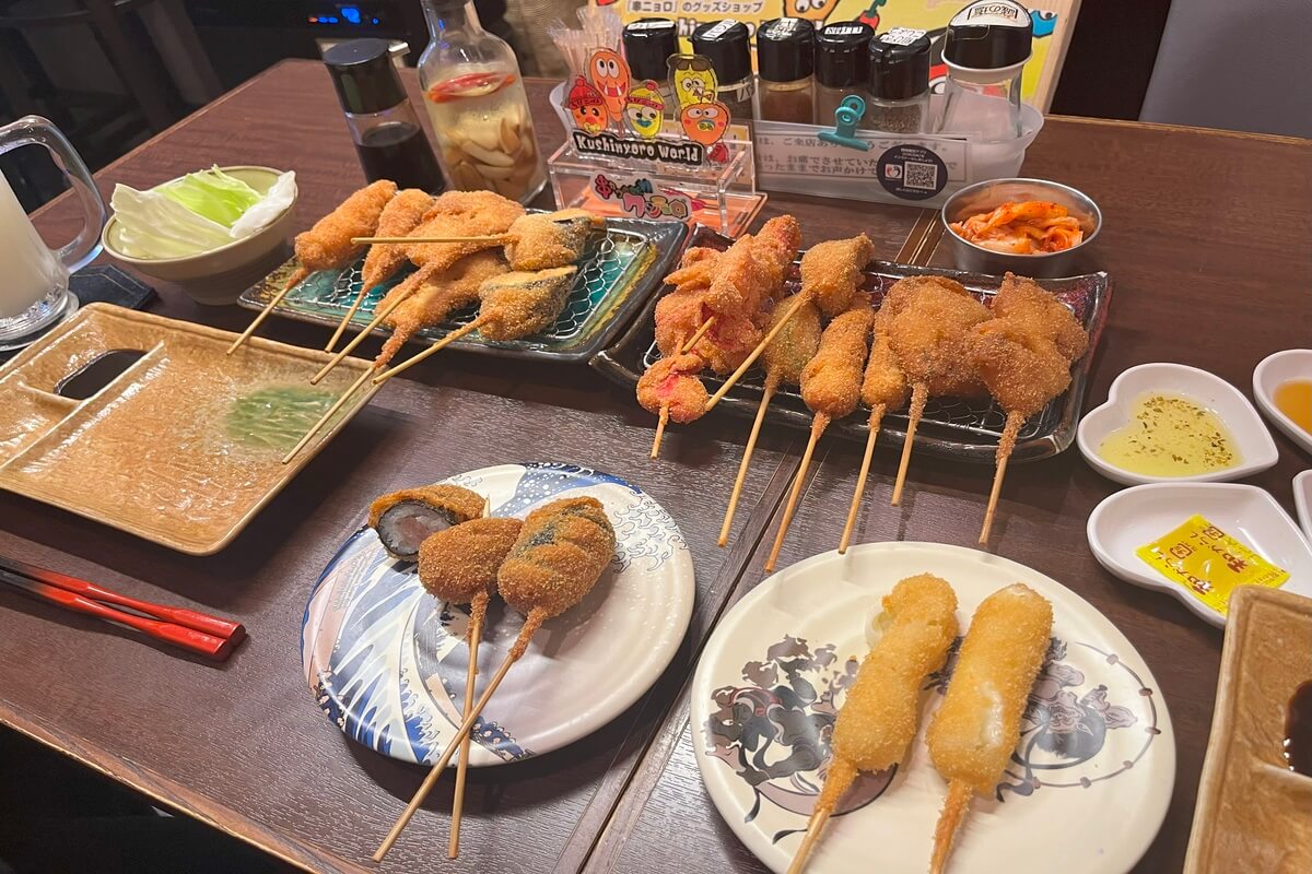 Kushikatsu served at Shinsekai 94 (kushi) Dining Makoto