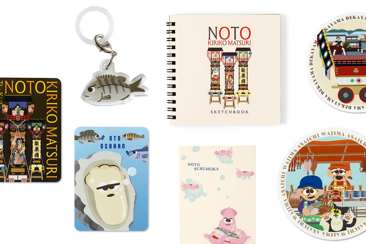 Souvenirs from Noto from TABIRUSHI (a travel-related stationery brand)