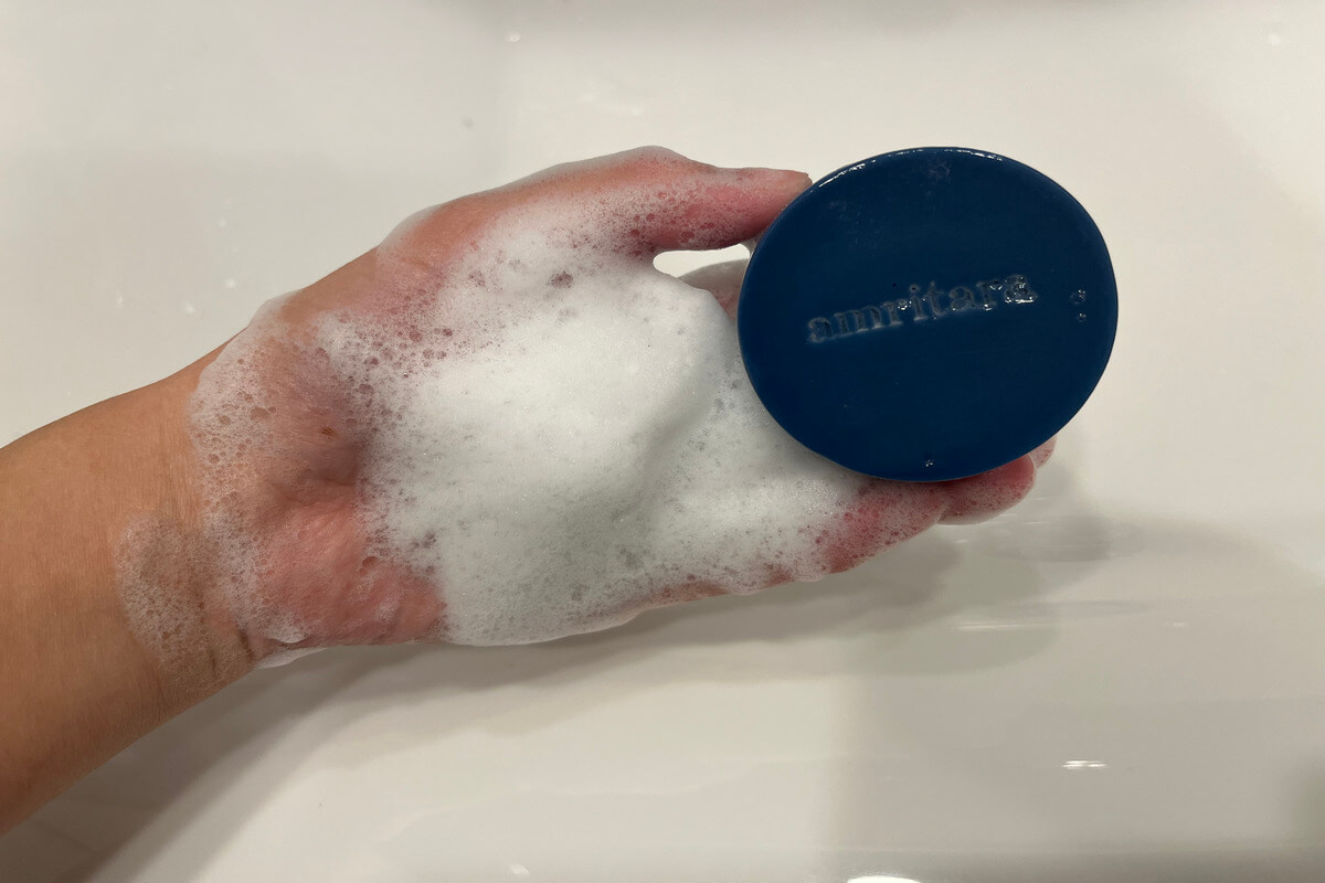 Indigo Balancing Soap Lather