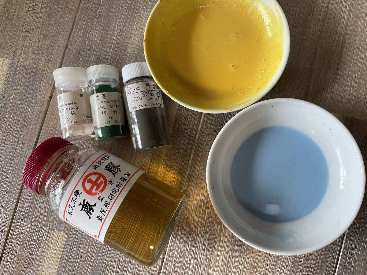 Japanese painting materials