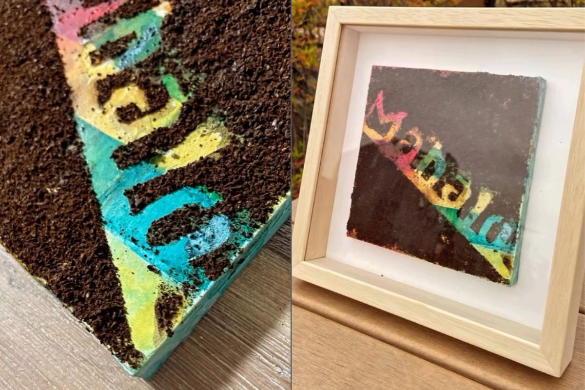 Using Used Coffee Beans as Art Materials