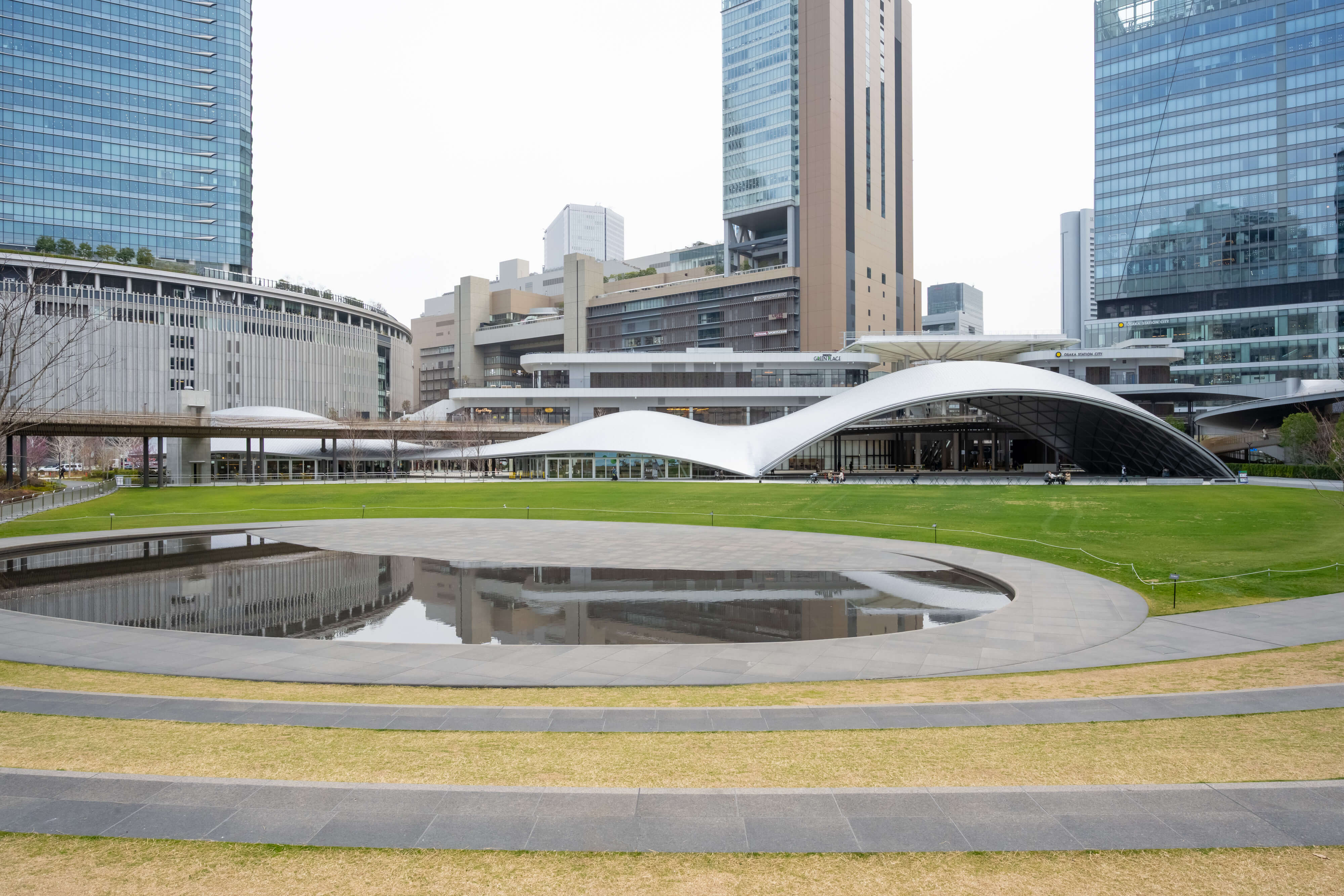 Green plaza in Umekita Park