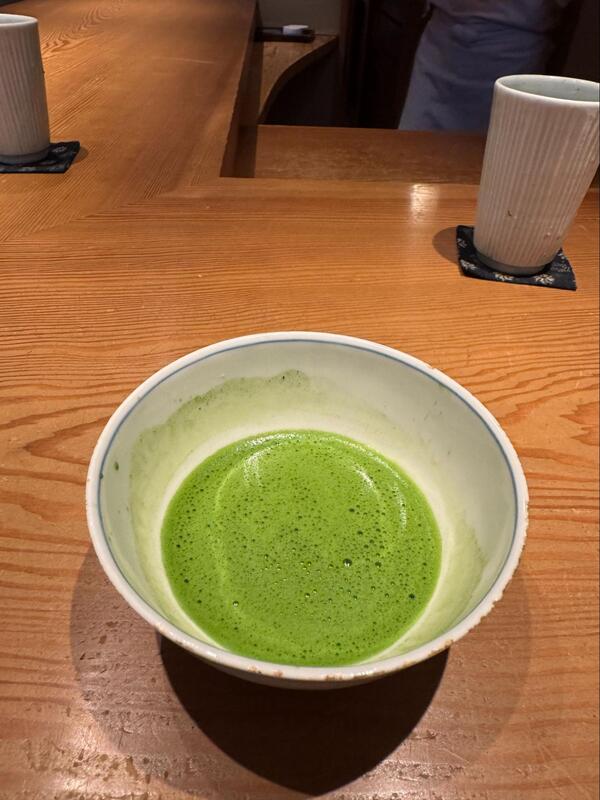 Matcha green tea after meal