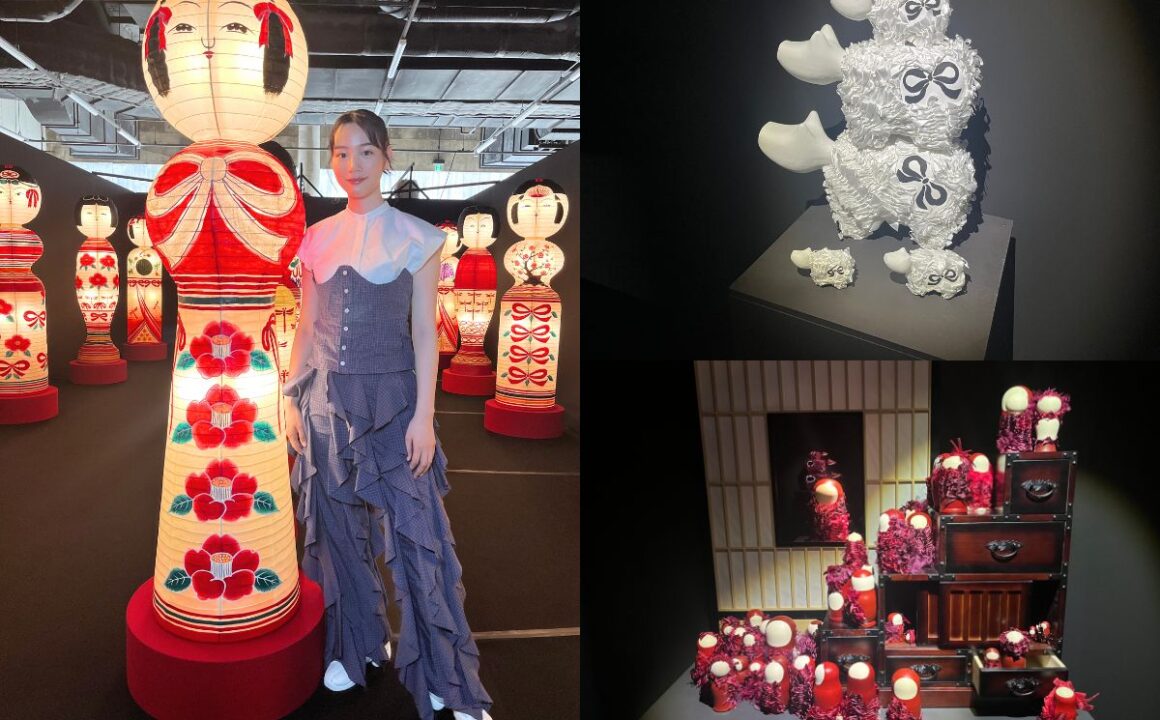 Traditional crafts and ribbon art exhibition by Japanese actor and artist Non