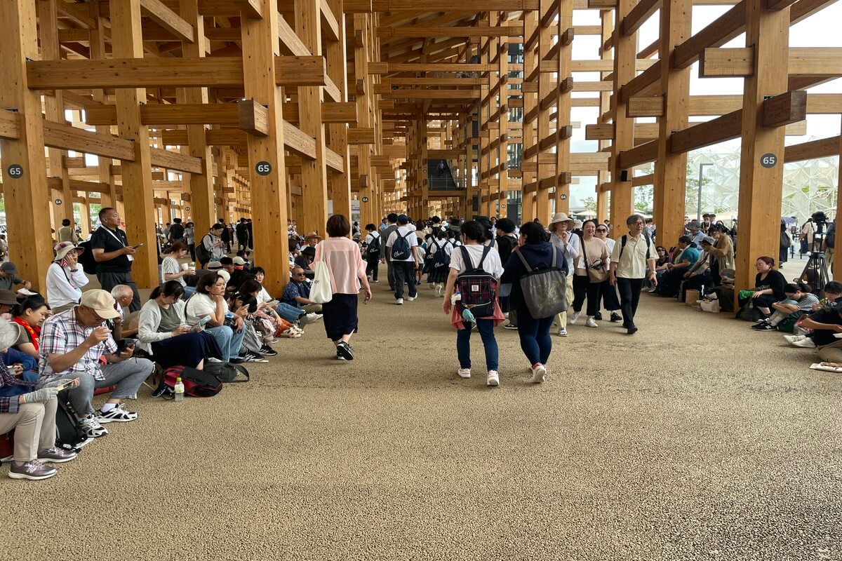 The large crowd gathered for the Japan Day parade