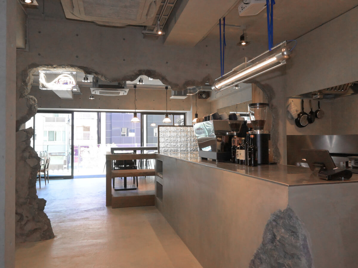 A sterile concrete space
