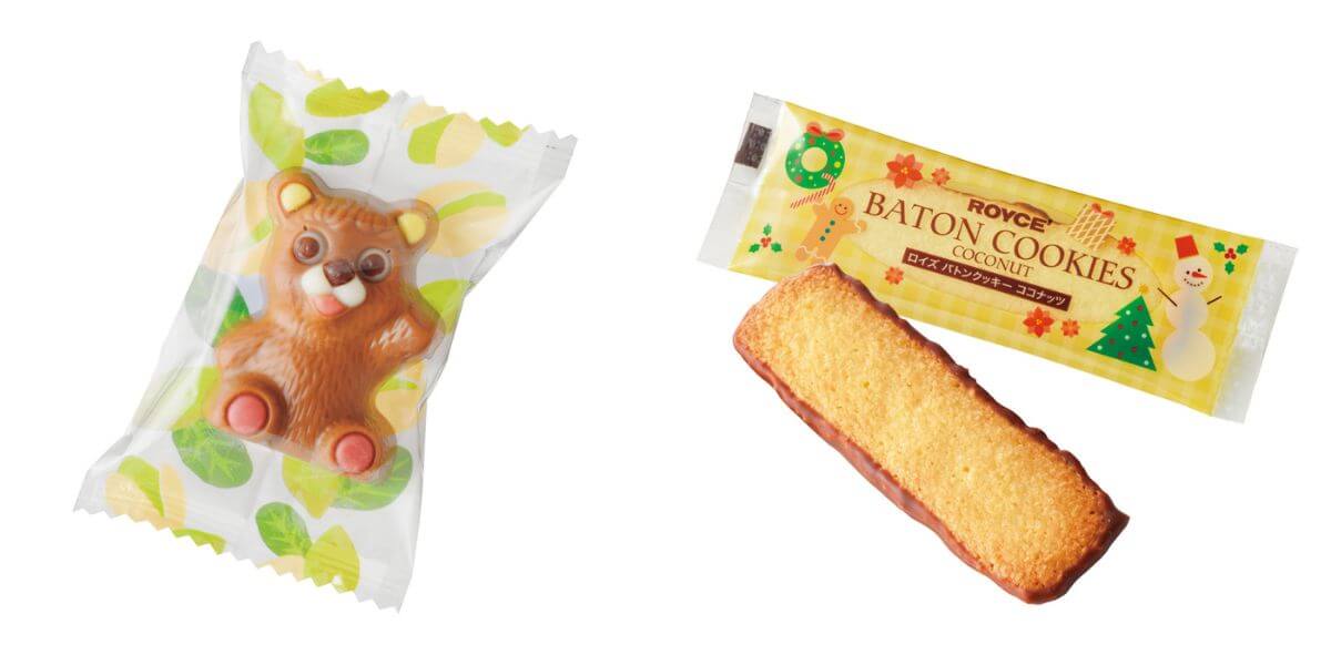 (Left) Petit Bear Chocolate [Pistachio] (Right) Baton Cookie [Coconut]