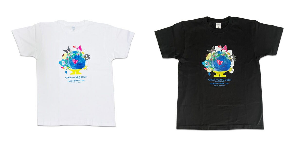 EXPO2027 【Sanrio Characters】 Tunku Tunku T-Shirt White/Black