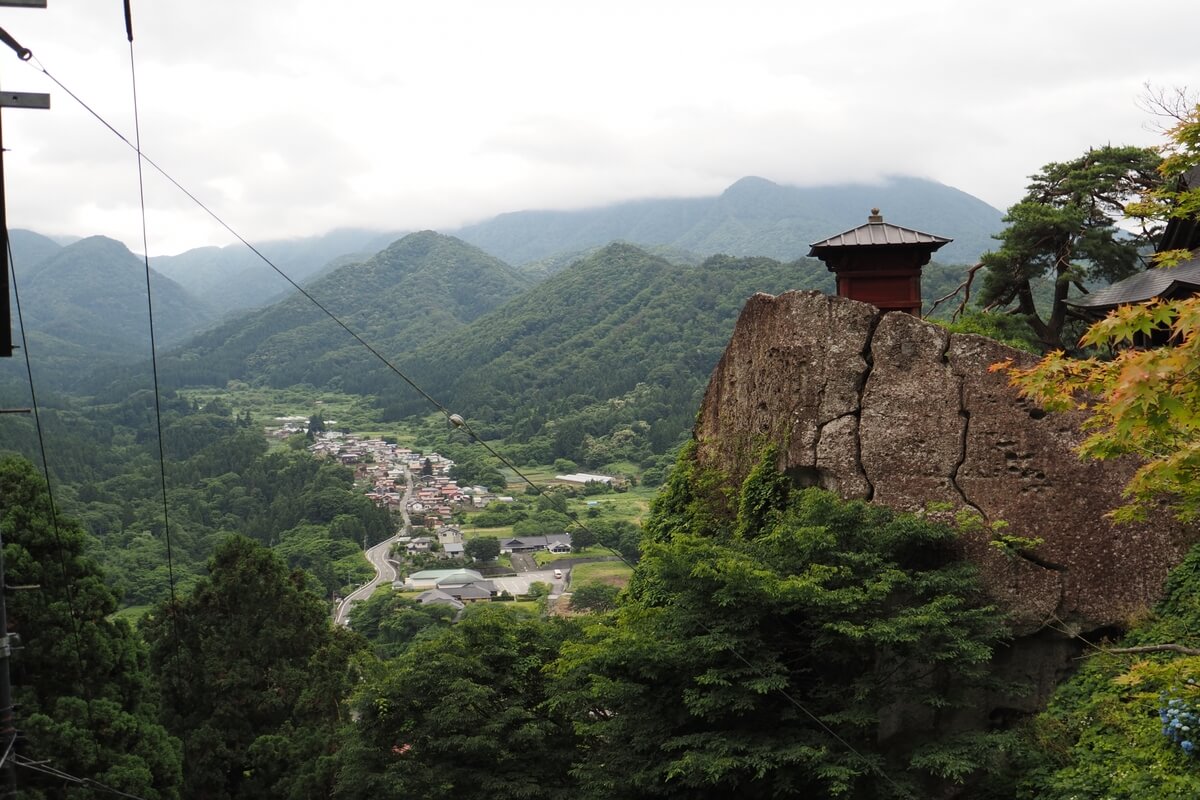 The townscape seen from the Yamadera temple