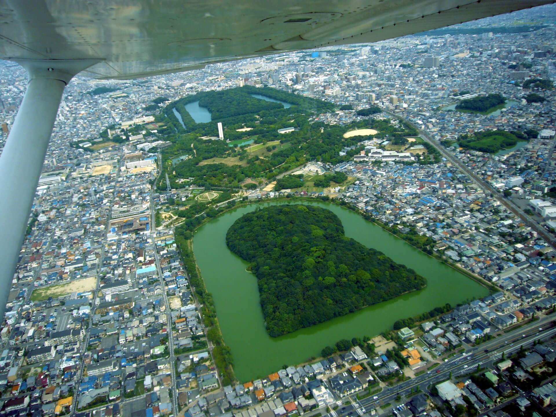 The Nintoku Emperor's Tomb, Japan's largest ancient burial mound and a UNESCO World Heritage Site