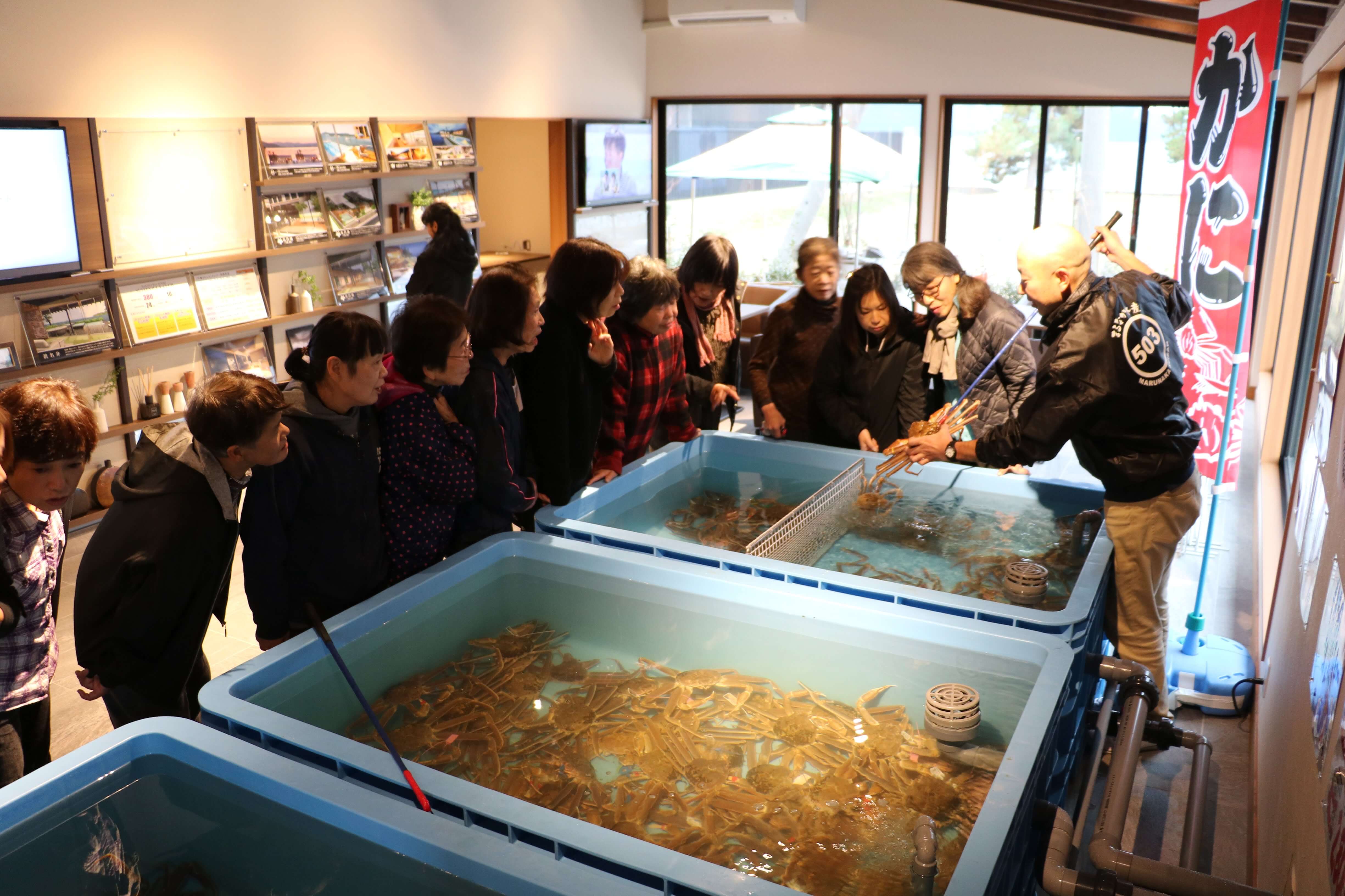 Choose your own live crab. Crab Marche Plan