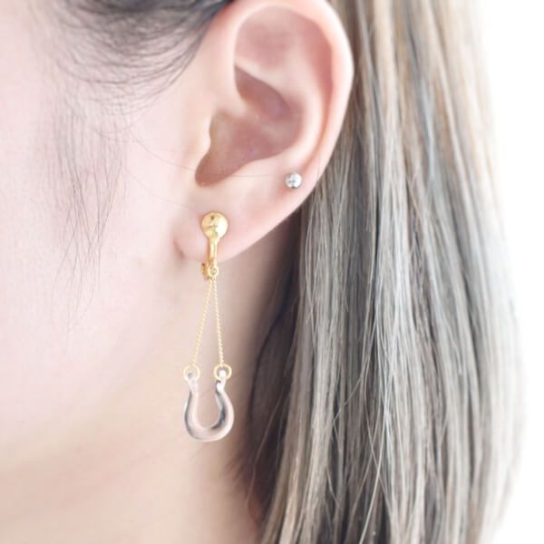 Teitetsu Series clip-on earrings