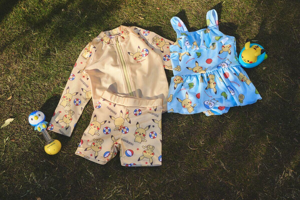 Rash guard / Swim trunks / One-piece swimsuit (Takihyo) / Pochama Float / Monpoké Water Gun Boat (Royal)