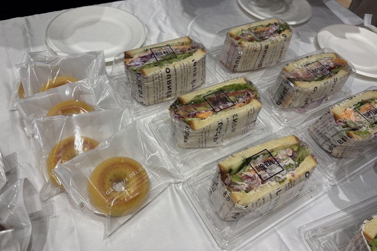 Colorful Vegetable Sandwich and Rice Flour Donuts