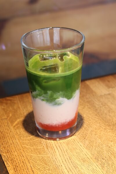 Sensing Touch of Earth's Matcha and Strawberry KOJI Latte” Store