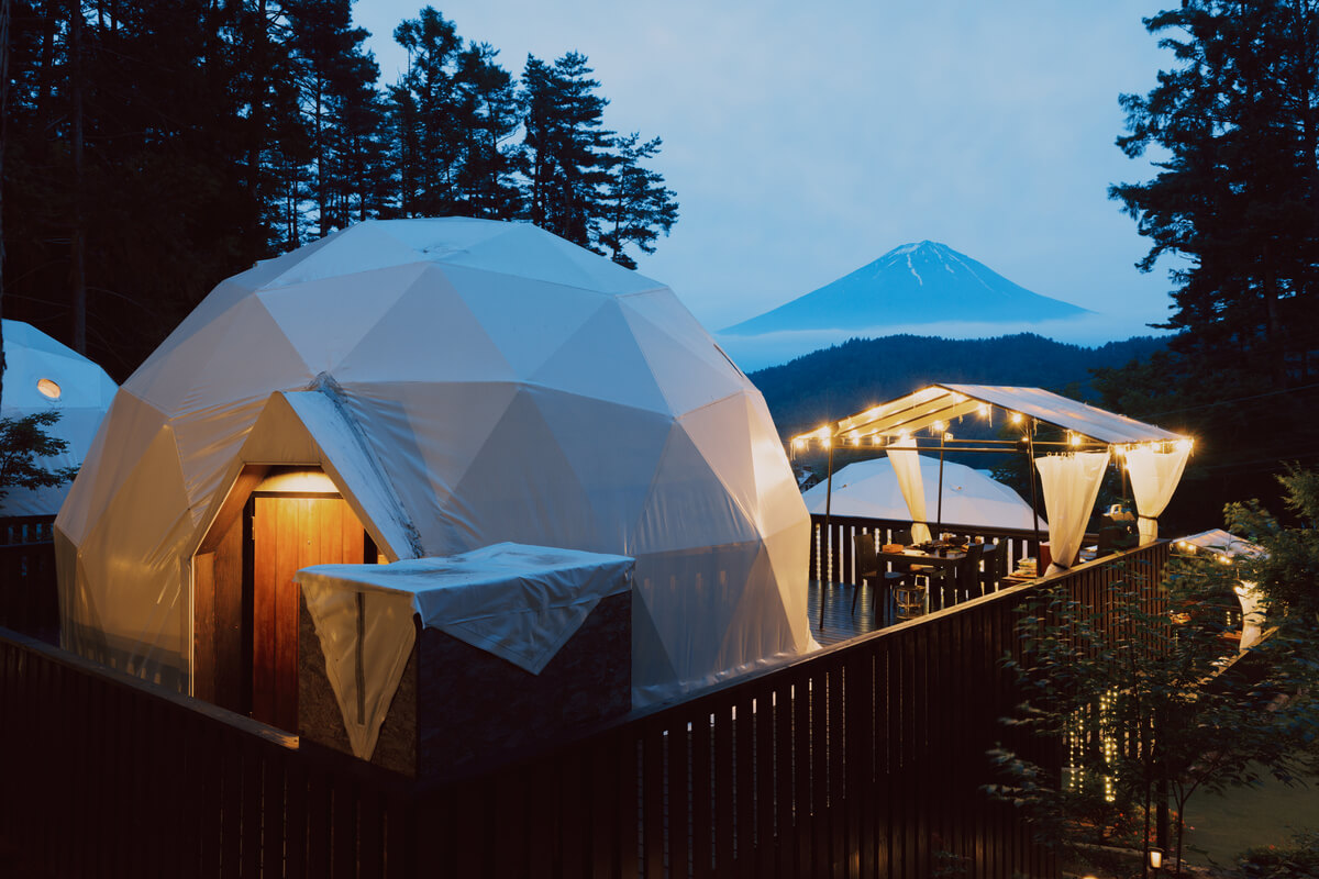 Glamping in Fujikawaguchiko Town