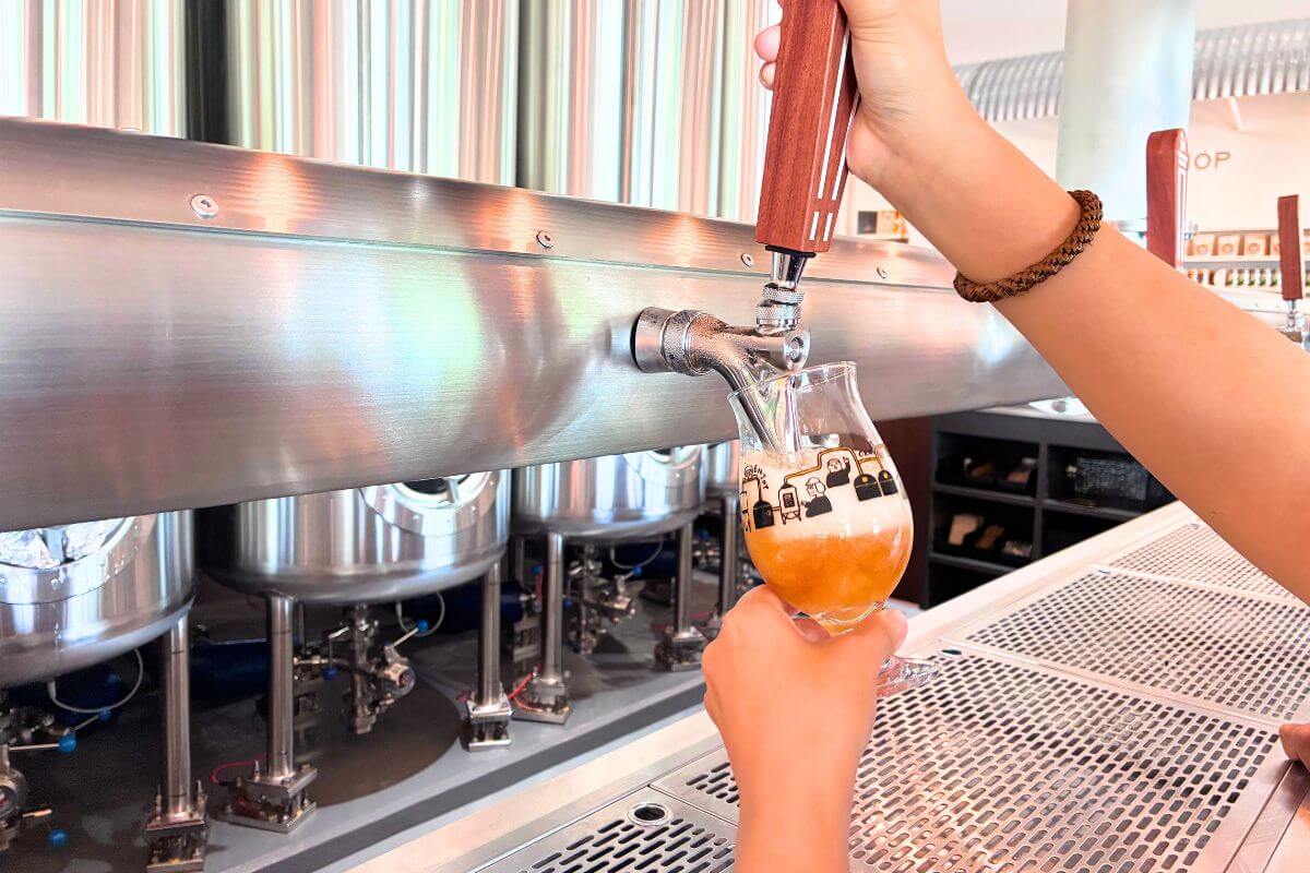 You can pour your own craft beer from a dedicated tap